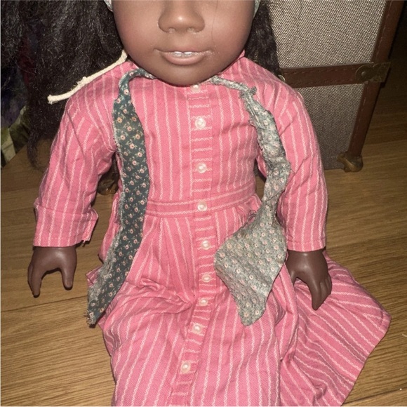 Pink Striped Doll with Hat and Black Boots - Picture 3 of 8